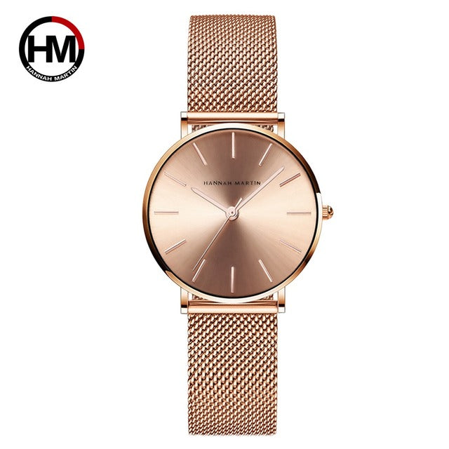 Steel Mesh Japanese Quartz Movement Watch