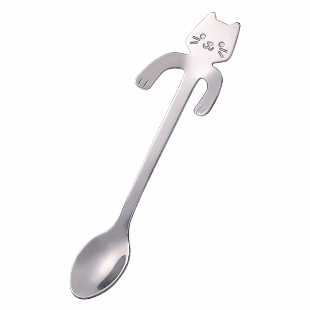 Cute Cat Coffee Spoon Cartoon Stainless Steel Teaspoons