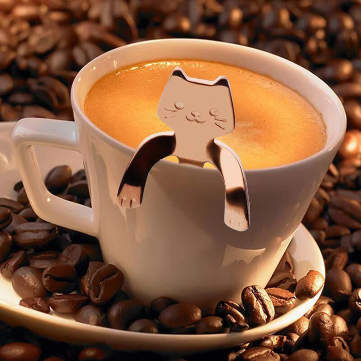 Cute Cat Coffee Spoon Cartoon Stainless Steel Teaspoons