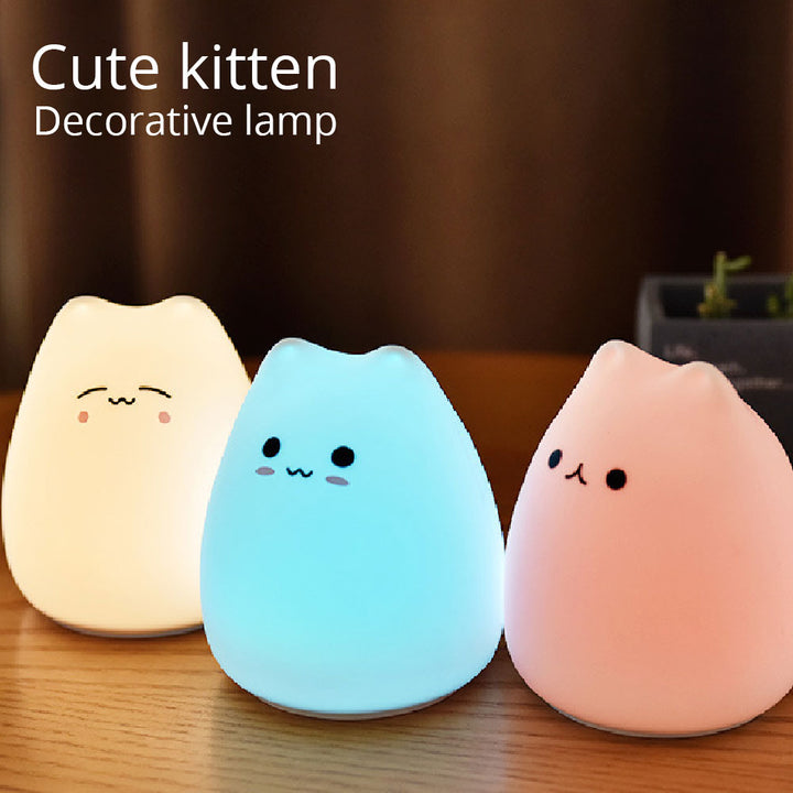 Silicone LED Lamp - Cartoon Cat