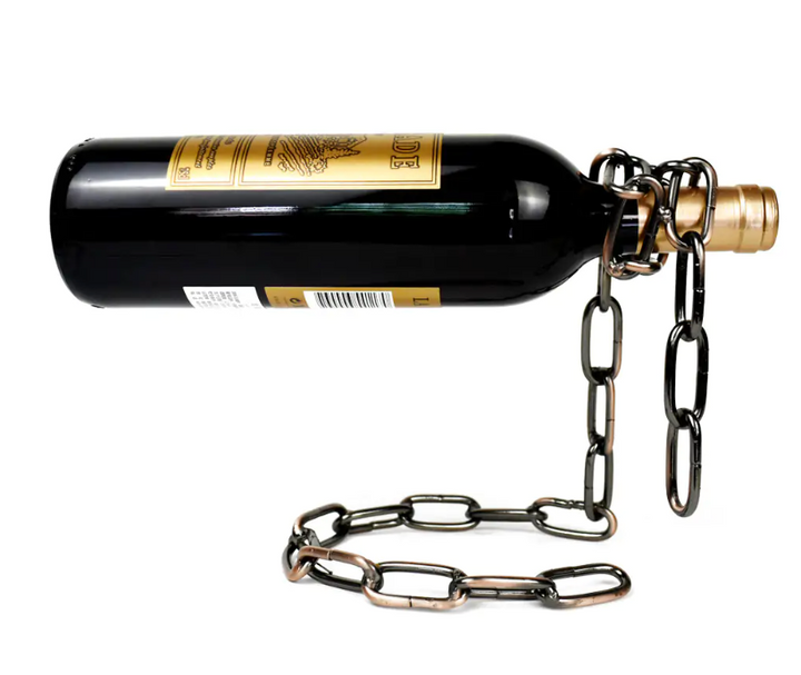 🍷✨Gravity-Defying Elegance: The Magic Iron Chain Wine Holder 🍷✨