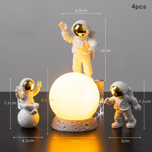 Astronaut and Moon Home Decor Set