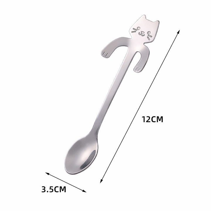 Cute Cat Coffee Spoon Cartoon Stainless Steel Teaspoons