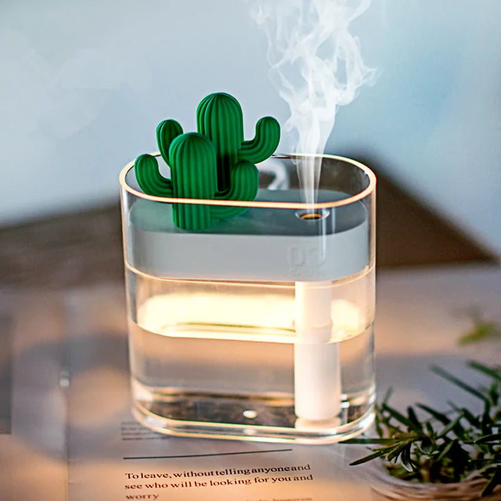 Hydrate & Illuminate: The Chic Cactus Ultrasonic Humidifier for Modern Homes!